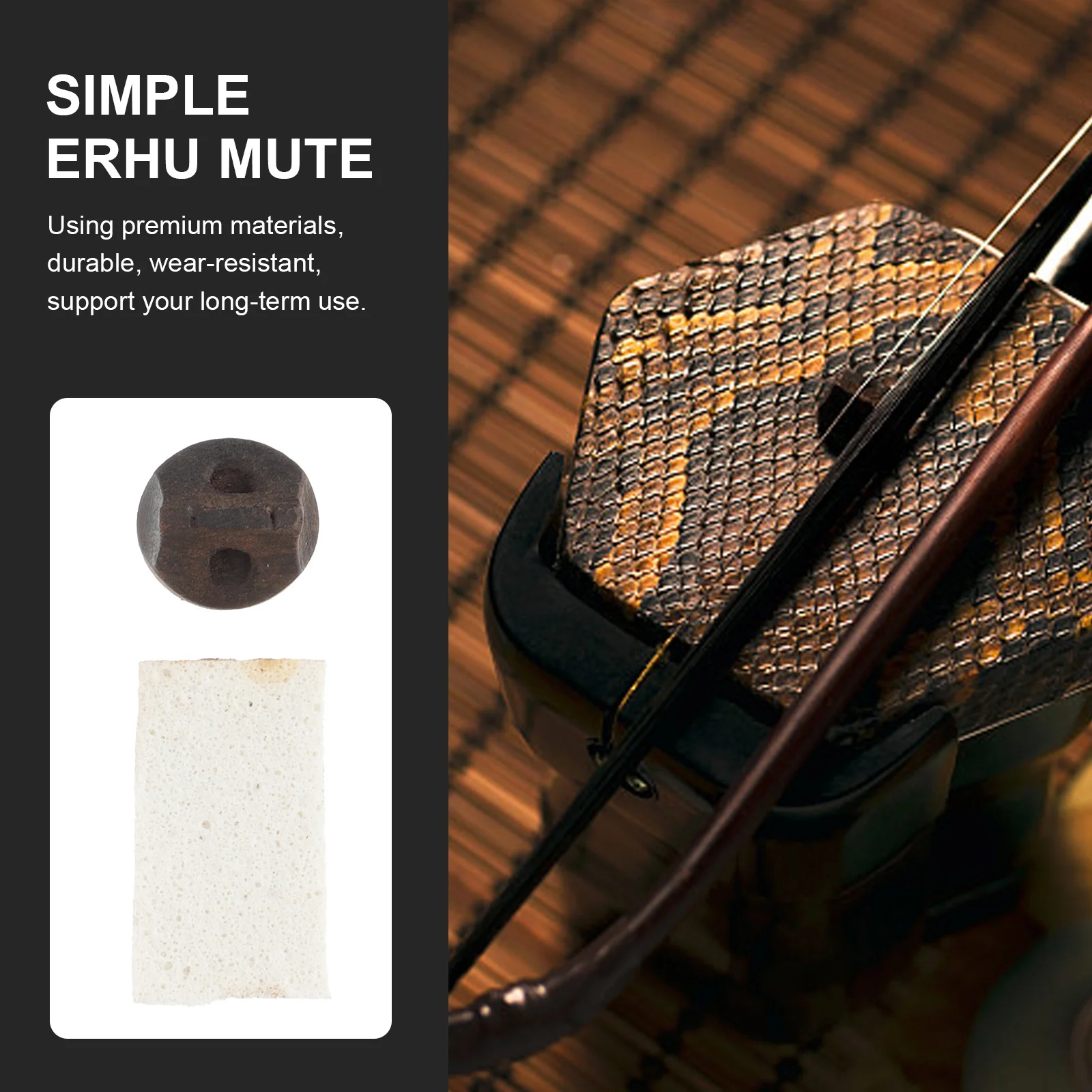 

5 set Erhu Mute Simple Design Noise Reduction Sound Tool For Violin Practice Premium Durable Music Accessory Instrument Parts