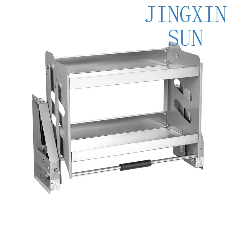 Hanging cabinet lift basket stainless steel kitchen cabinet rack up and down pull lift seasoning basket customization