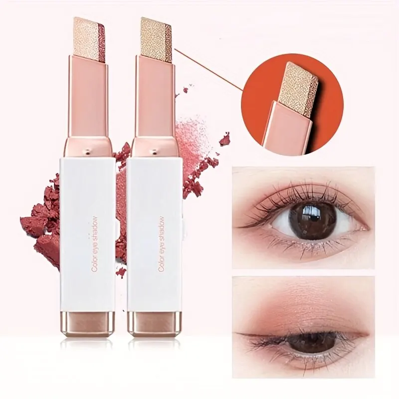 Velvet Gradual Change Two Color Eye Shadow Stick Lazy People Two Color Eye Shadow Stick