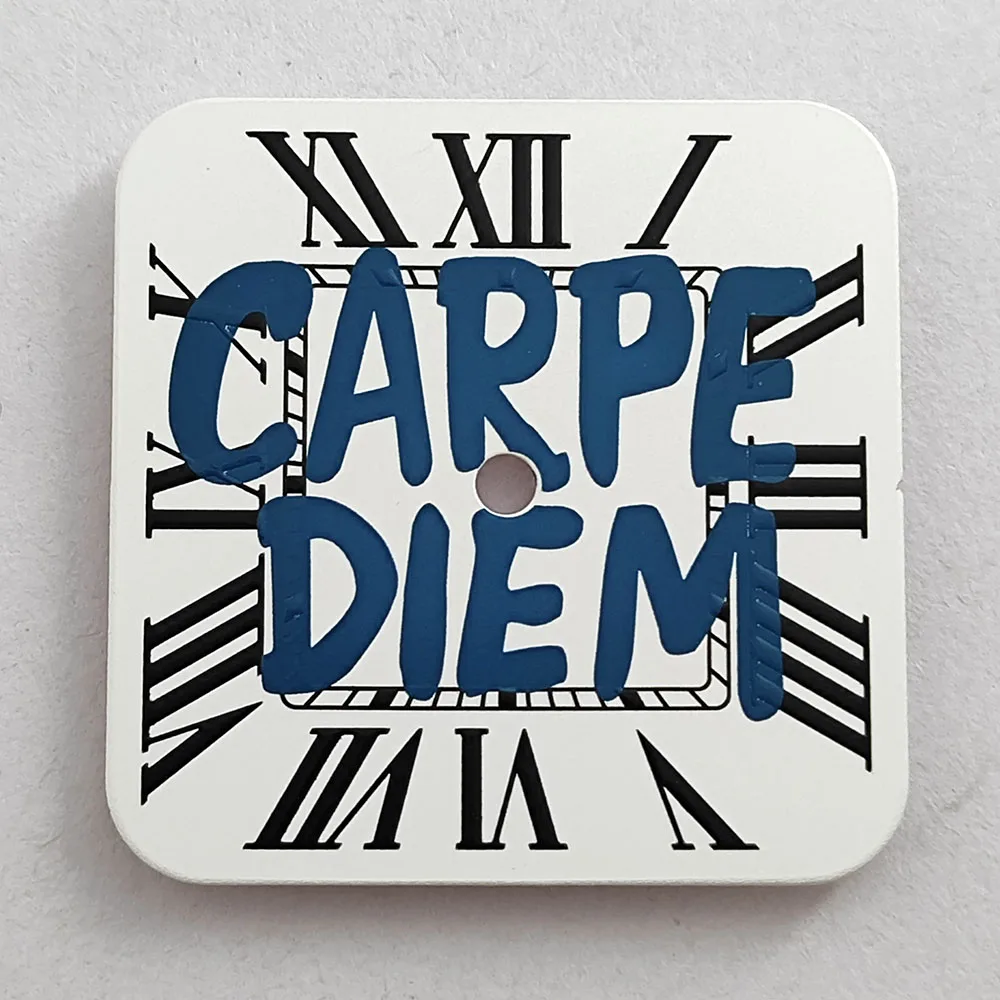 قرص NH35 مربع قرص أرقام رومانية مناسب لاستبدال ساعة الحركة NH35 ومؤشر قرص الأجزاء