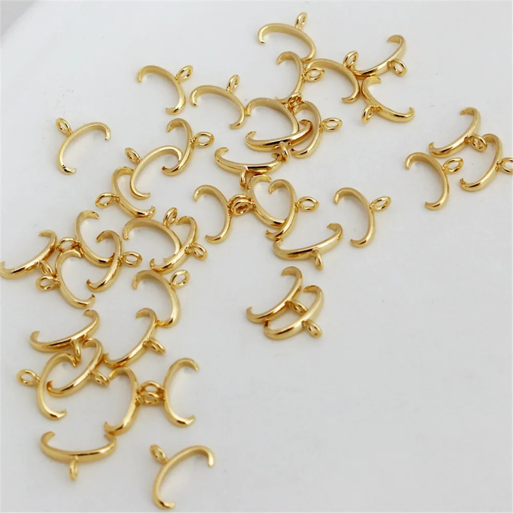 14K Vergulde Clip Kraal Knoop Kop Hanger, Diy Sieraden, Gouden Ketting, Vergulde Accessoires