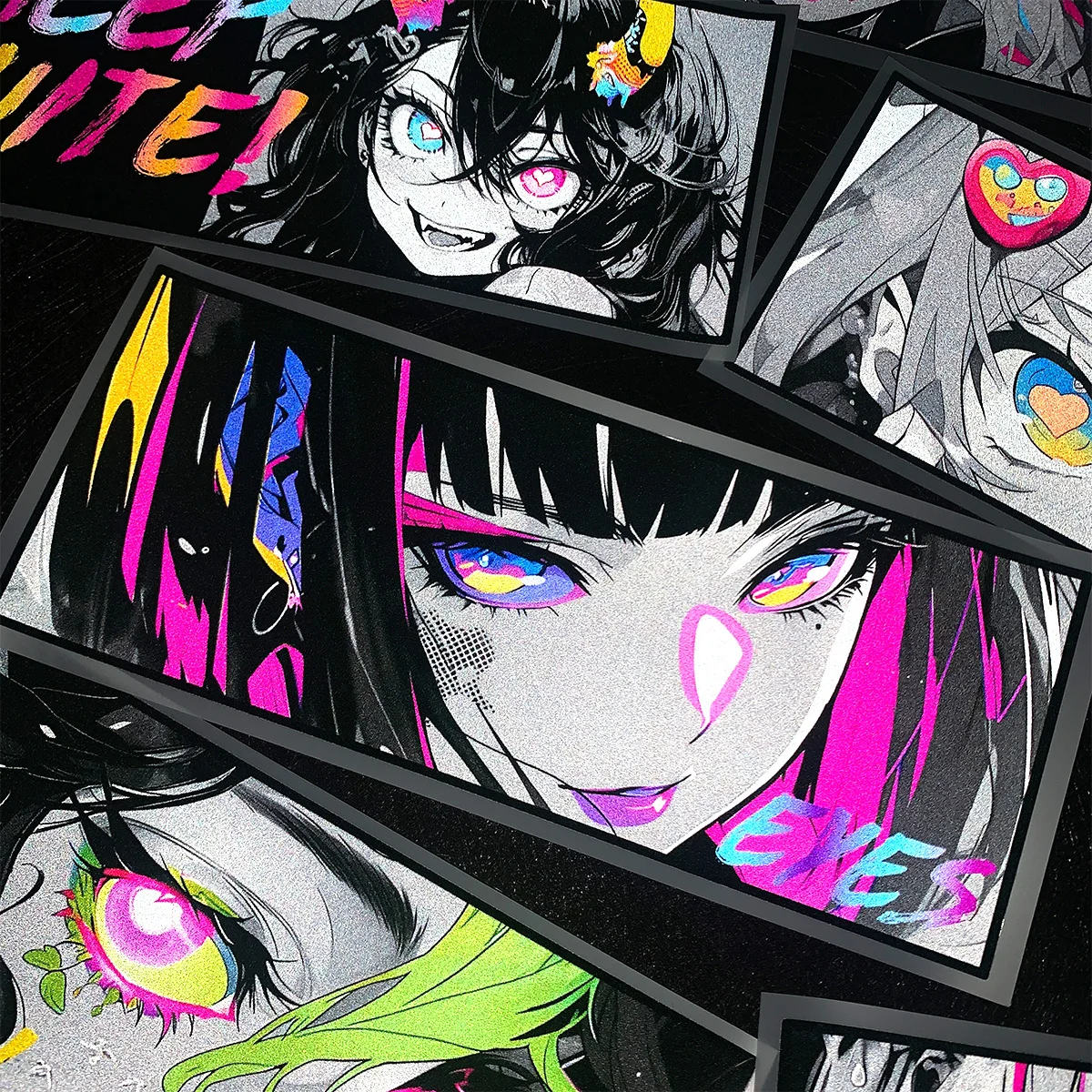 

JDM Anime Girl Reflective Motorcycle Stickers Motor Bike Scooter Moto Fuel Tank Body Windshield Helmet Vinyl Decals Accessories