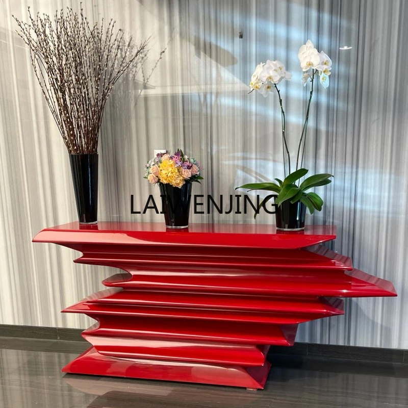 MJY special-shaped fiberglass laminated storage folding form entrance lucky entrance table end view platform