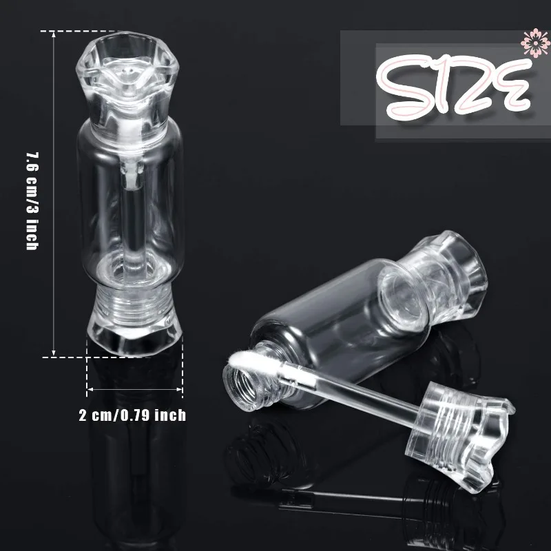 20 Stück 8ml Mini-Lipgloss-Tuben in Bonbonform, tragbare Reise-Lipgloss-Behälter, niedliche Make-up-Accessoires für Mädchen und Frauen – Detail 2
