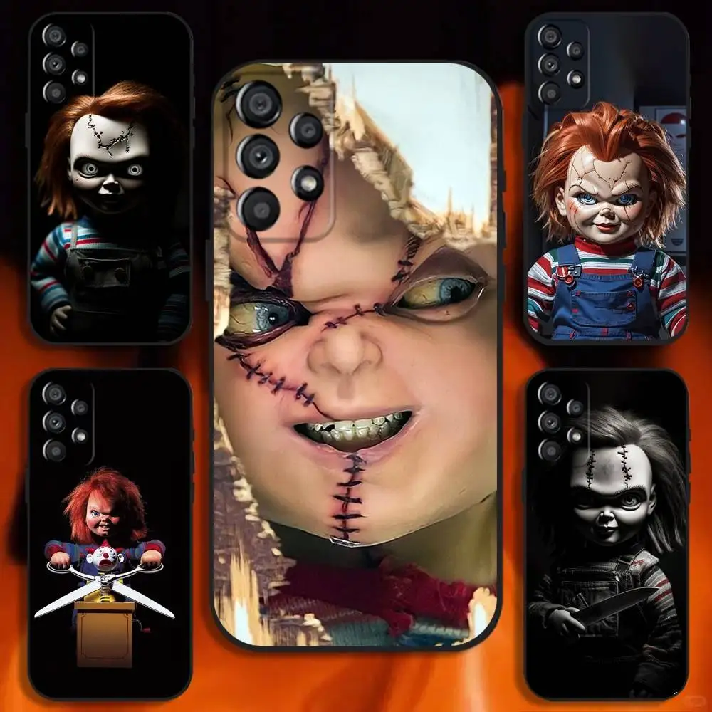 

Chucky Doll Evil Children's Game Phone Case For Samsung Galaxy A20,A21s,A22,A31,A32,A52,A53,A72,73,A80 Soft Black Cover