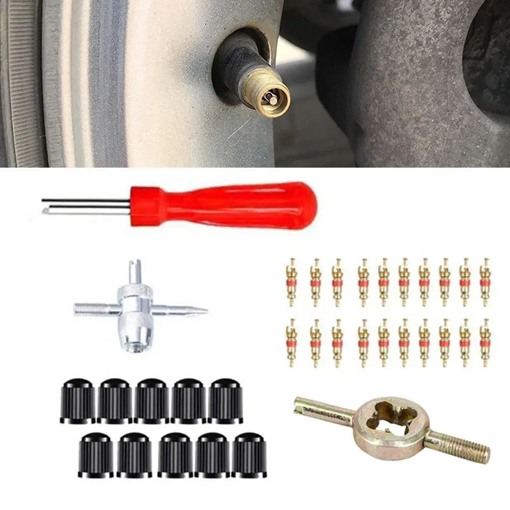 33* Tire Repair Install Tool Car Slotted Handle Tire Valve Stem Core Remover Screwdriver Tire Repair Install Tool