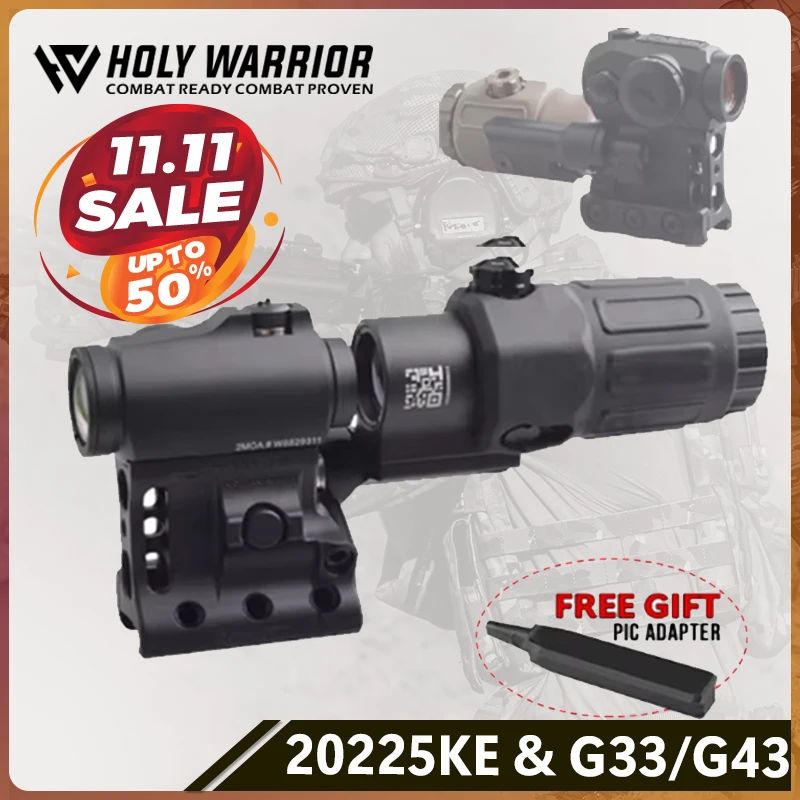 

Holy Warrior RDF-20225KE G33 G43 Magnifier&Red Dot Hybrid Mount Set for Hunting with A0229 adapter