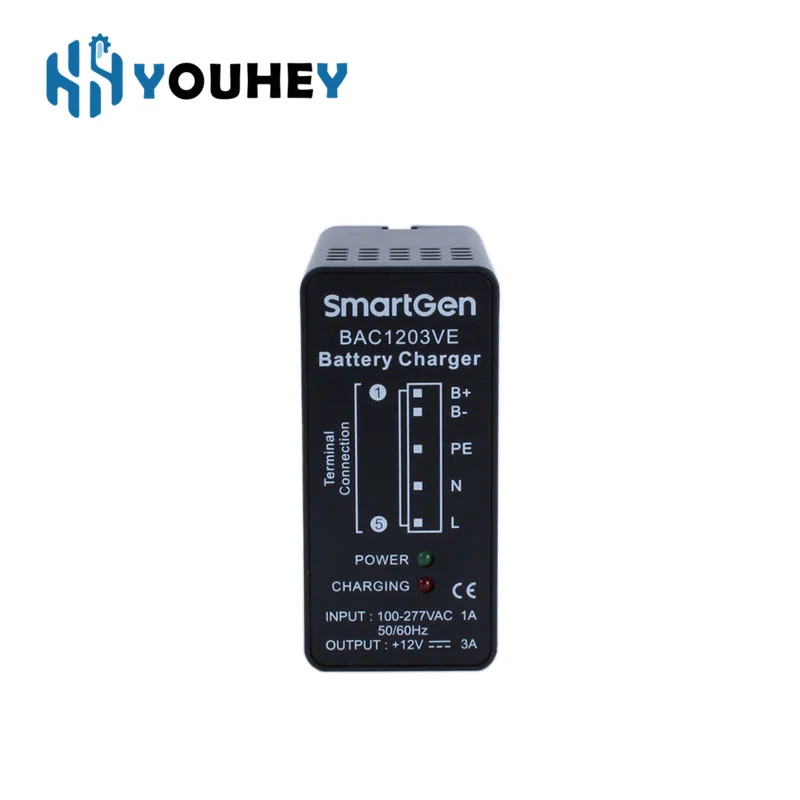 SmartGen BAC1203VE BAC2402VE 3A 12V Generator Battery Charger Intelligent Float Battery Charger Module Genset Parts