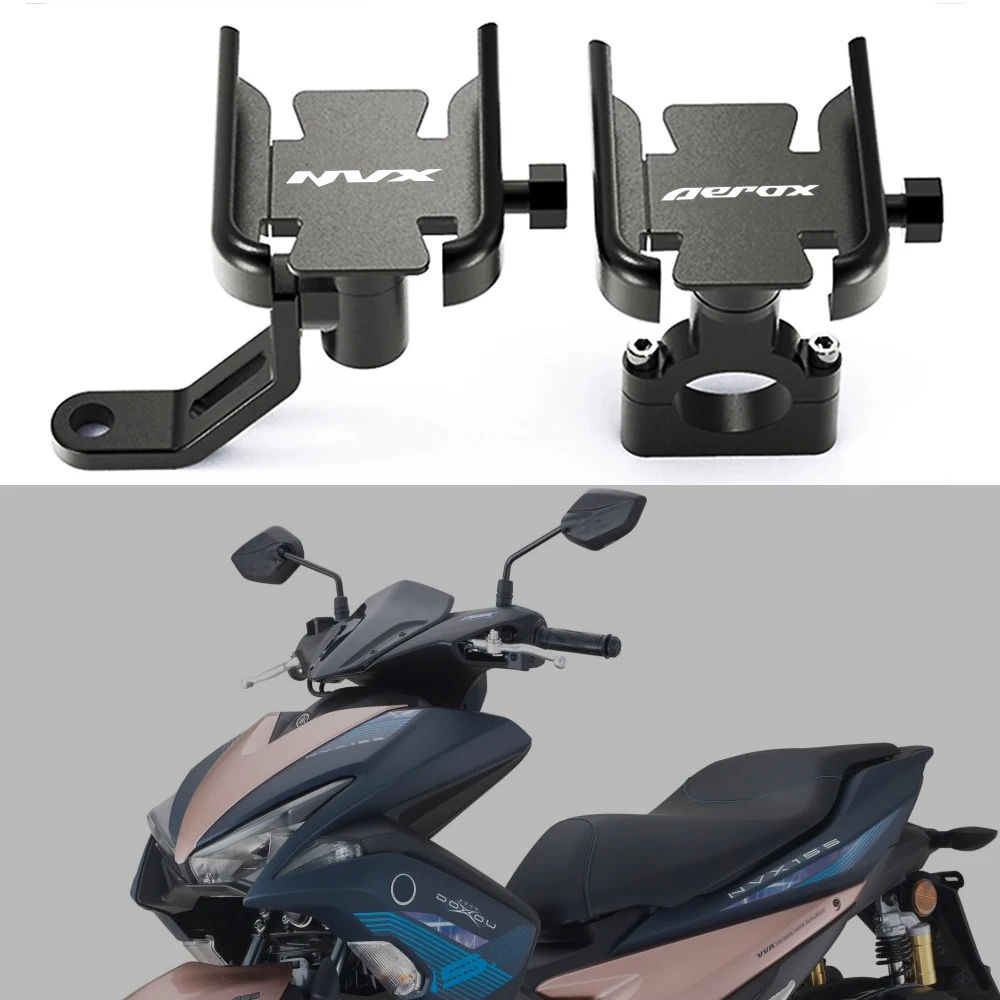 

Motorcycle Accessories Rearview Mirror Phone GPS Holder Bracket Stand For YAMAHA NVX155 AEROX155 NVX AEROX 155 2015 - 2019