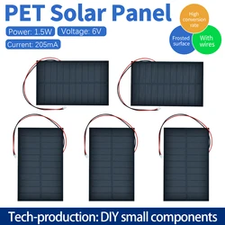 5PCS 5V 5.5V 6V Polycrystalline Mini  PET Solar Panel Battery Module With PH2.0 Connector For Arduino DIY Projects