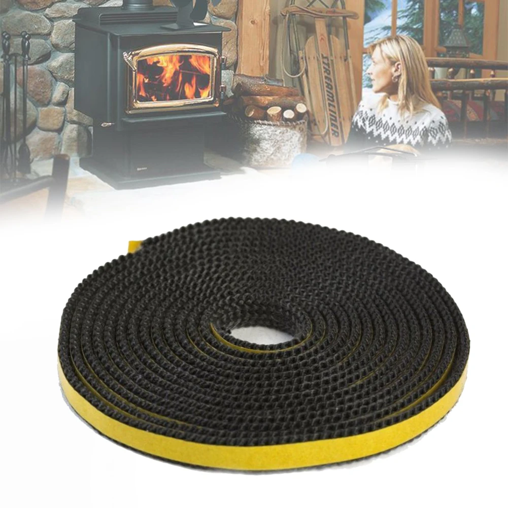 4M Fireplace Sealing Strip Gasket 10x2mm Sealing Tape Glass Door Furnace Home Improvement DIY Supplies For Bedroom