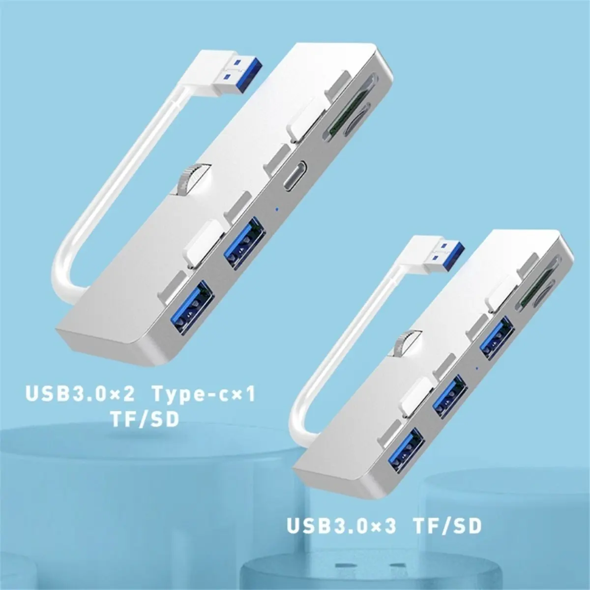 (A02R) 5 in 1 for IMac USB 3.0 HUB with USB3.0 PD TF/SD Reader Card Usb Splitter for 2012-2019 OS X 10.6 and Higher Versions