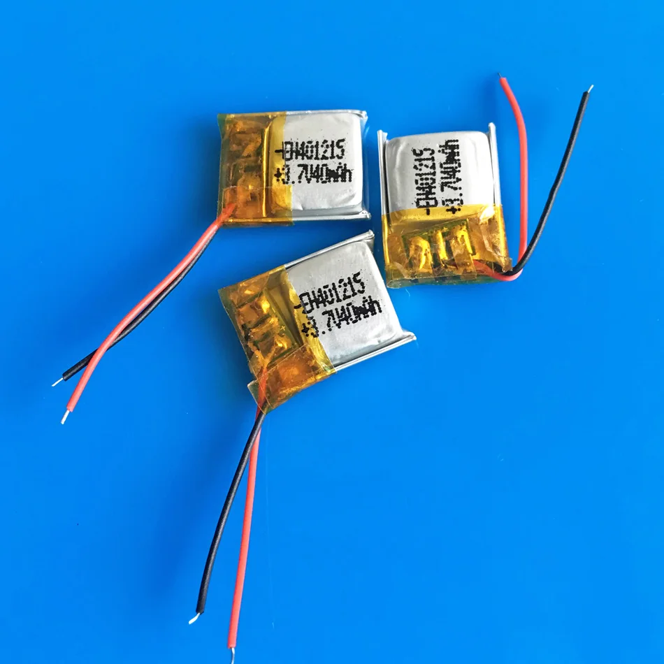 3.7V 40mAh Lithium Polymer Lipo rechargeable battery 401215 For MP3 Mini Bluetooth Headset earphone smart watch video pen