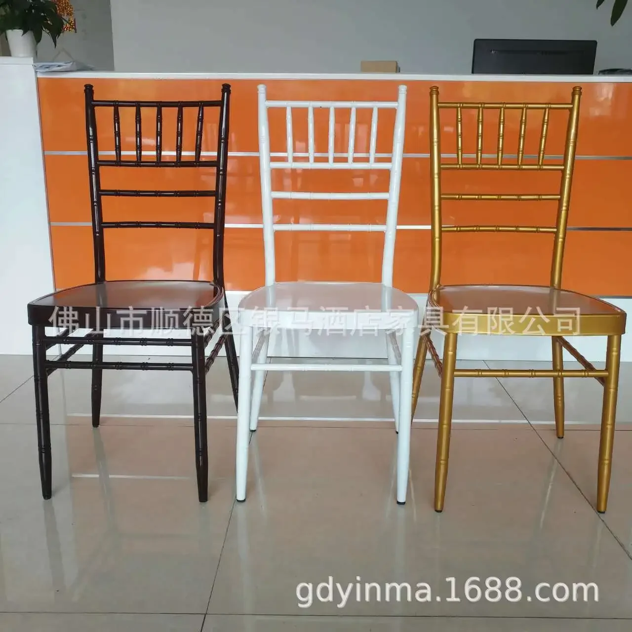 Factory direct supply hotel restaurant backrest wedding banquet modern wedding white metal bamboo chair dining table and chair c