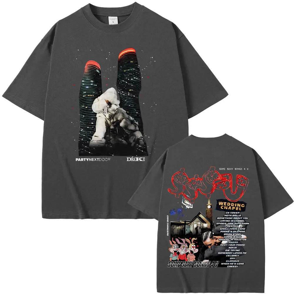 Rapper Drake Some Sexy Songs 4 U SSS4U 2025 Double Sided Print T Shirts Men Fashion Hip Hop Oversized T-shirts