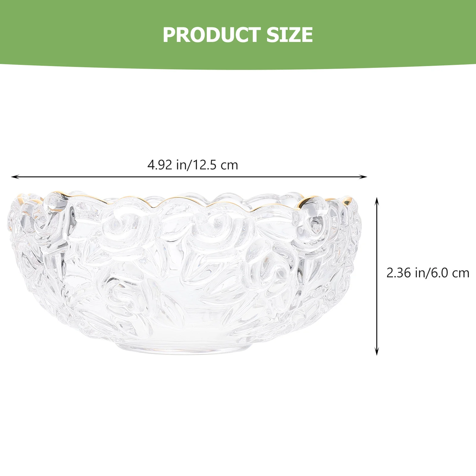 

Clear Glass Bowl Embossed Design Exquisite Dessert Nordic Style Fruit Salad Storage Multi-Function Kitchen Utensil