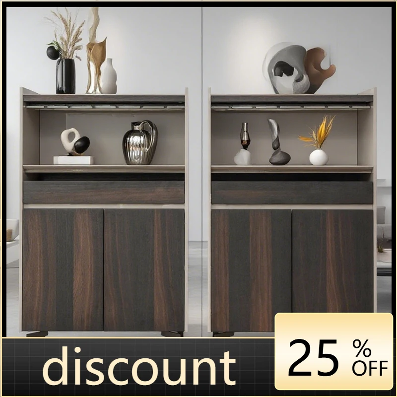 

LH Modern Simple Double Door Wine Cabinet Living Room Minimalist Edge Locker