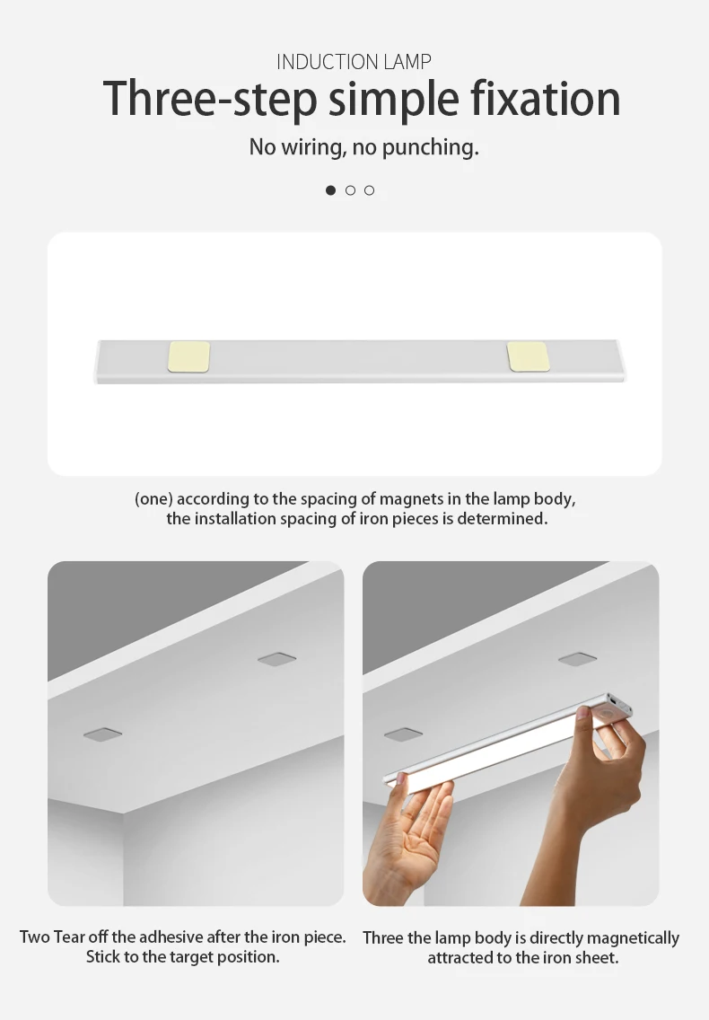 LED Night Light Motion Sensor Light Wireless USB led Cabinet Night Wardrobe Lamp For Kitchen Cabinet Bedroom Wardrobe Sensor LED
