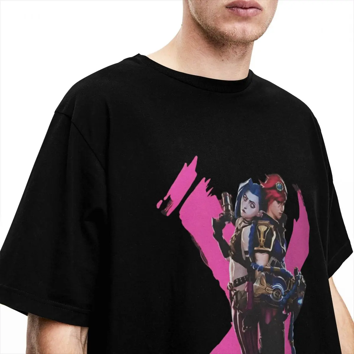 الرجال Jinx تي شيرت لعبة 100 قطنية عالية الجودة تيز الصيف رهيبة قصيرة الأكمام تي شيرت Crewneck محب طباعة تي شيرت حجم كبير