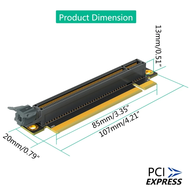 PCIe PCIExpress 16x Kartu Riser untuk Sasis Server Komputer 1U Dropship 90 Derajat
