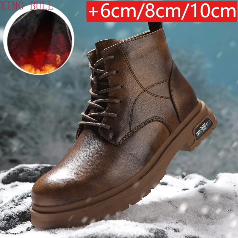 

Luxury Men Ankle Boots Retro British High-top Men Boots Fashion High Quality Leather Shoes 2025 New Outdoor Men Motorcycle Boots