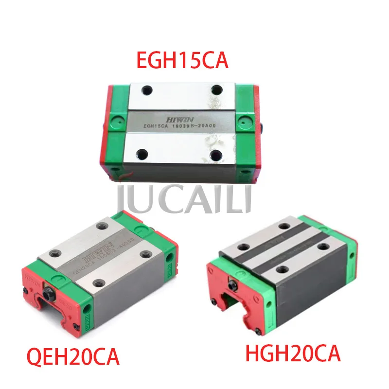 JUCAILI 2 Pcs HIWIN EGH EGW HGW QHH QHW HGH Linear Guide Slider Block for Large Format Printer Linear Rail CNC Printer