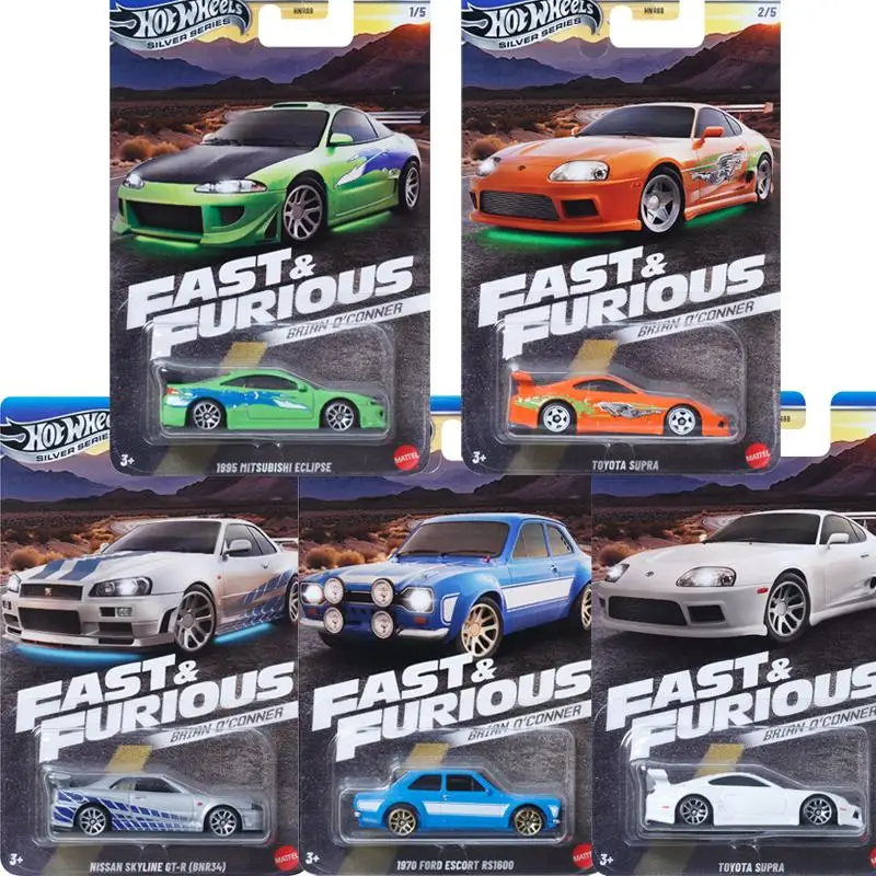 HNR88 HOT WHEELS 1:64 Fast & Furious nissan skyline gtr bnr34 supra eclipse ford escort rs1600 diecast alloy car model