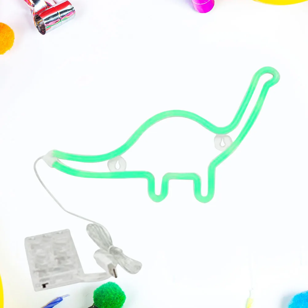 Dinosaur Shape LED Neon Night Light Creative Modeling Lamp Dinosaur Green Home Decor Party Bar Festival Ornament