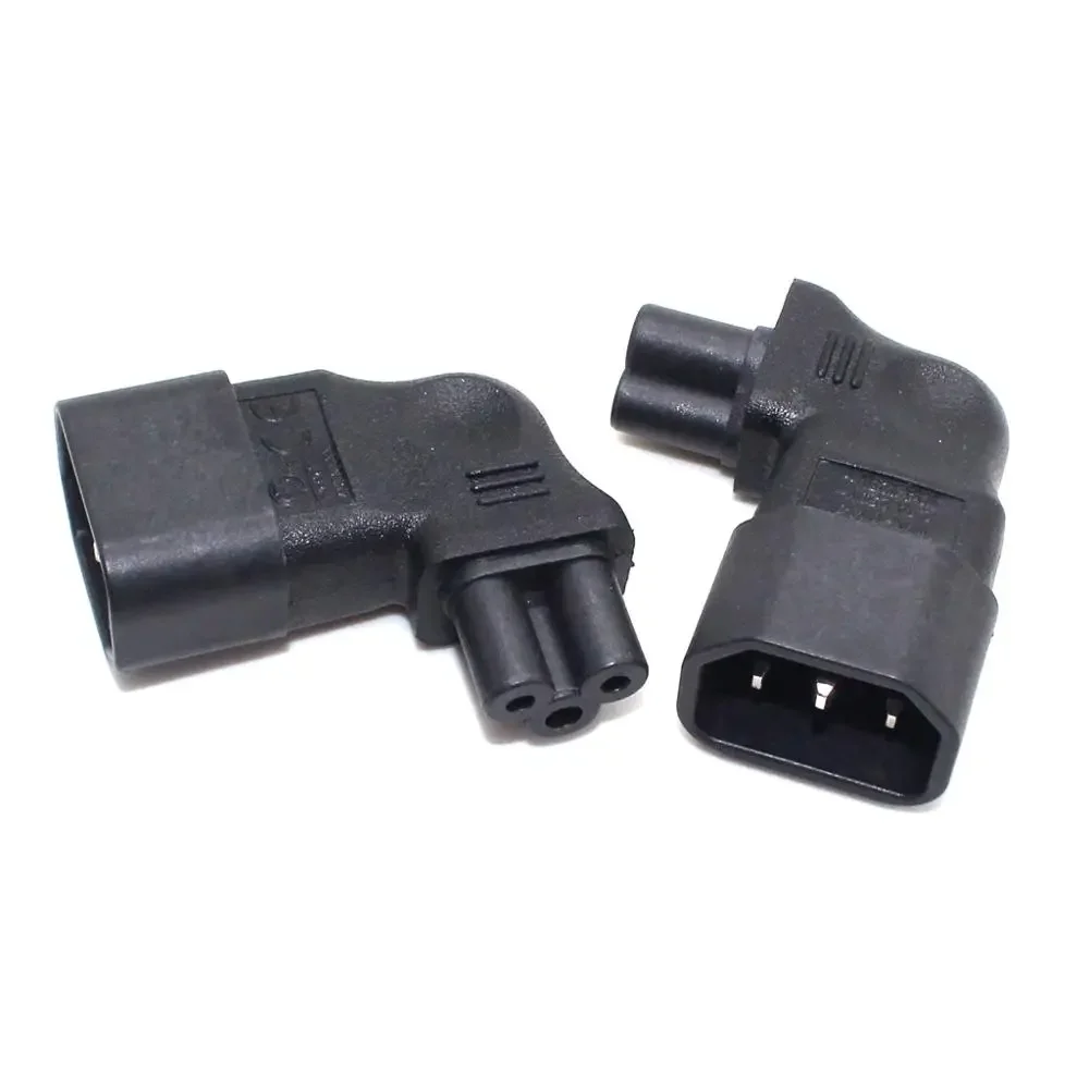 IEC 320 C14 male to C5 micky vertical left angle Power adapter AC PLUG CONVERTER