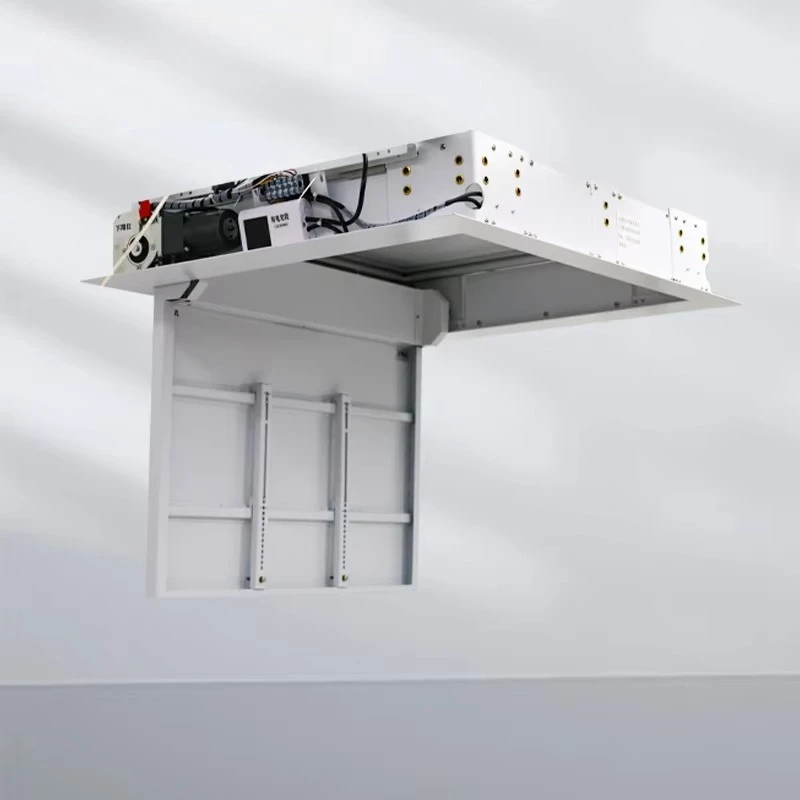 Electric Motorized TV Stand Mount with Remote Control LCD Drop Flip Feature Flat Ceiling Bracket Electric Ceiling TV Mount