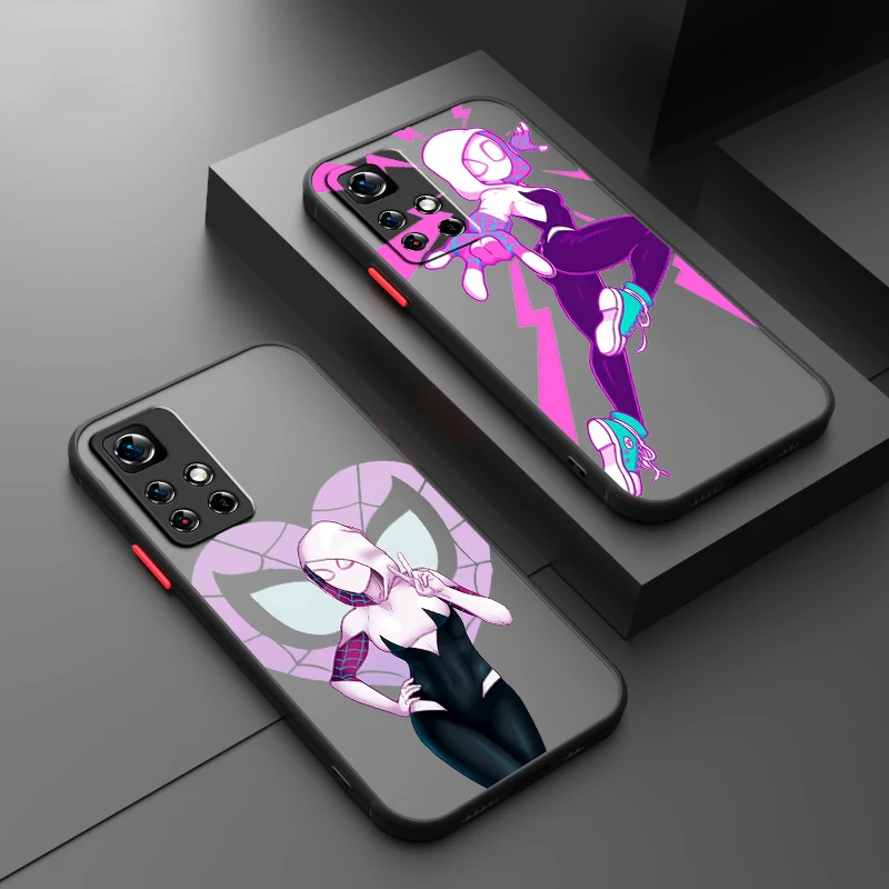 

Gwen Marvel Fashion Cartoon Frosted Translucent For Redmi 8 3 9A 9C 9AT 9 9T 13R 10A 10C 10 11A 12C 12 13C 5G Cover Phone Case