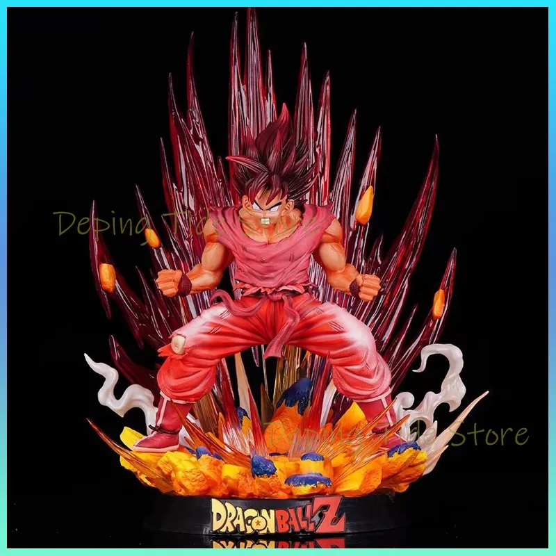 Dragon Ball Gk Son Goku Bursting Red Cartoon Hand Made Peripheral Statue Model Ornament Desktop Toy Gift Collection Computer Box