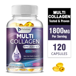 Multiple Collagen Complex - Types I, II, III, V, and X - Hair, Skin, Nail, Bones, Joint Health Support