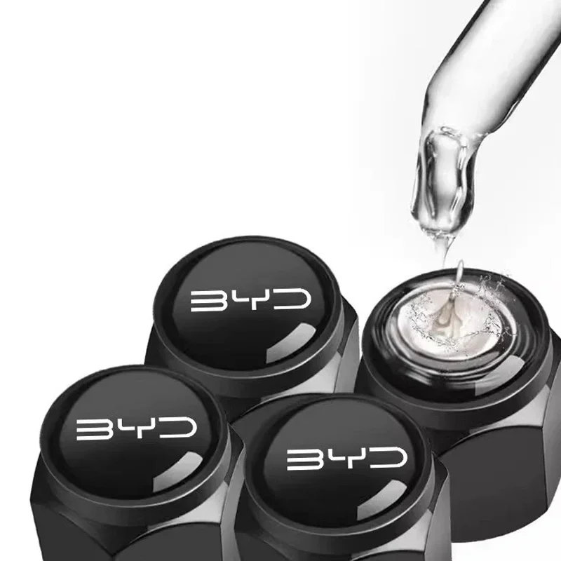 5Pcs Leakproof Anti-Corrosion Car Tire Valve Stem Caps for BYD Song Pro ATTO 3 Seal Auto Accessories
