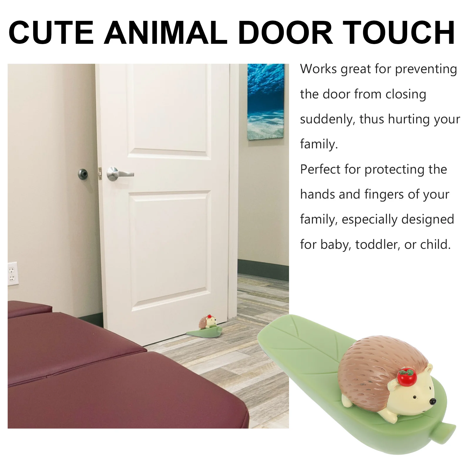 

Cute Animal Design Door Wedge Stopper Non Skid Vinyl Heavy Duty Protectors Decorative H Finger Safety Anti Slip Stoppers For