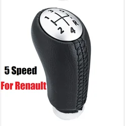 5 Speed Car Gear Shift Knob Stick For Renault Laguna Megane 2 Clio 3 MK3 2003-2009 /2009 Kangoo Leather Gloss Matt Cap