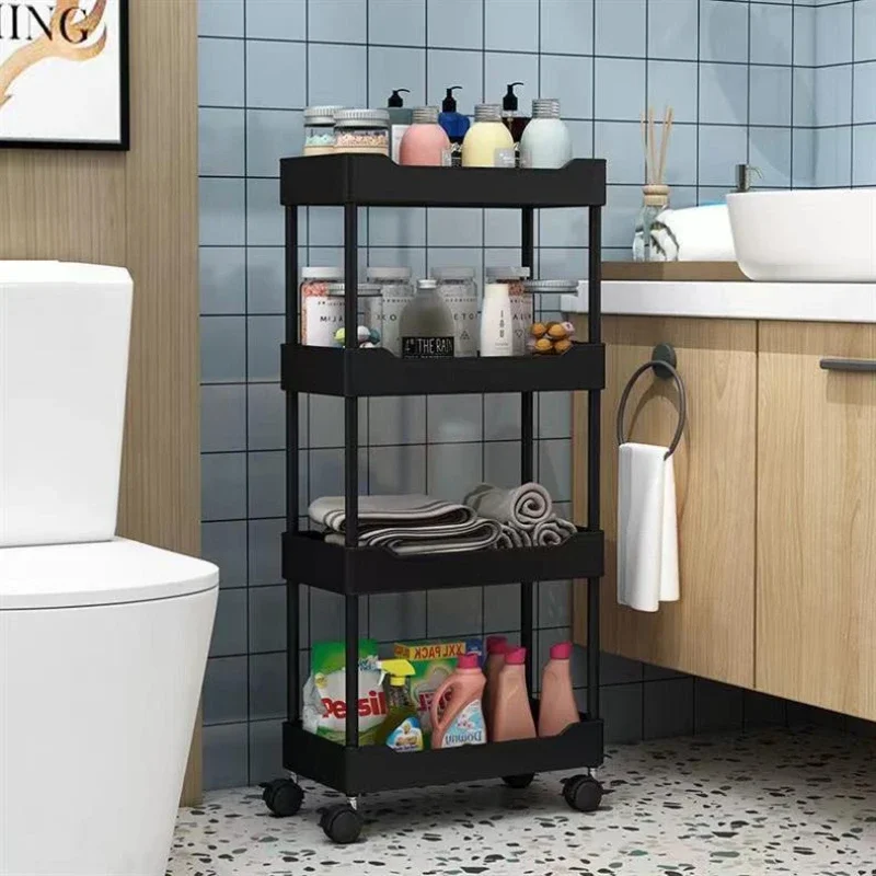 Multi-Tier Bathroom Storage Organizer, Living Room Shelf, Multi-functional and Multi-scene Trolley, Corner Shelves