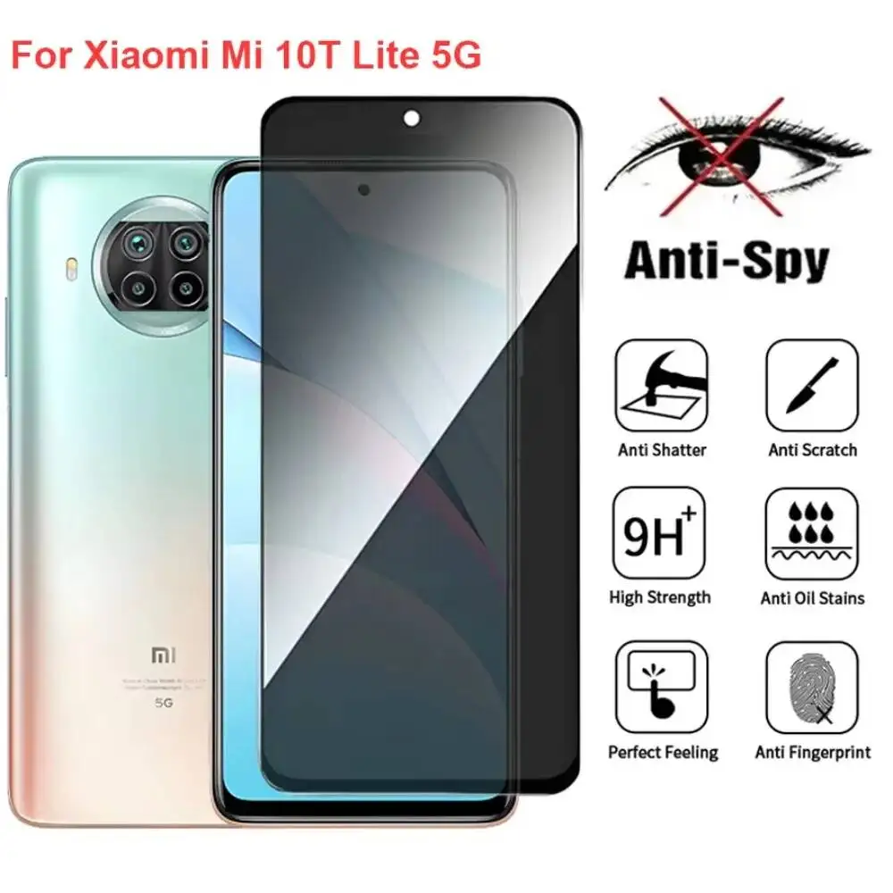

Mi 10T Anti Spy Privacy Tempered Glass Screen Protector Compatible For Xiaomi Mi10t Lite 5G Phone Film