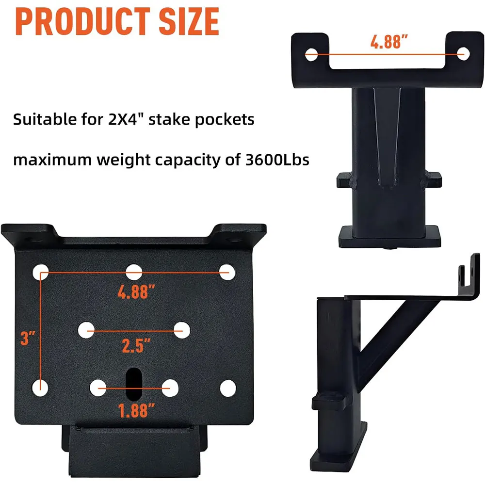 Wholesale High Quality 3600Lbs Universal Heavy Duty Trailer Winch Mount Fit for 2