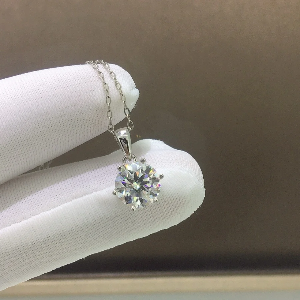S925 2 Carats High Quality Moissanite Diamond Pendant Fashion Elegance Jewelry Birthday Women Mature Charm Gift