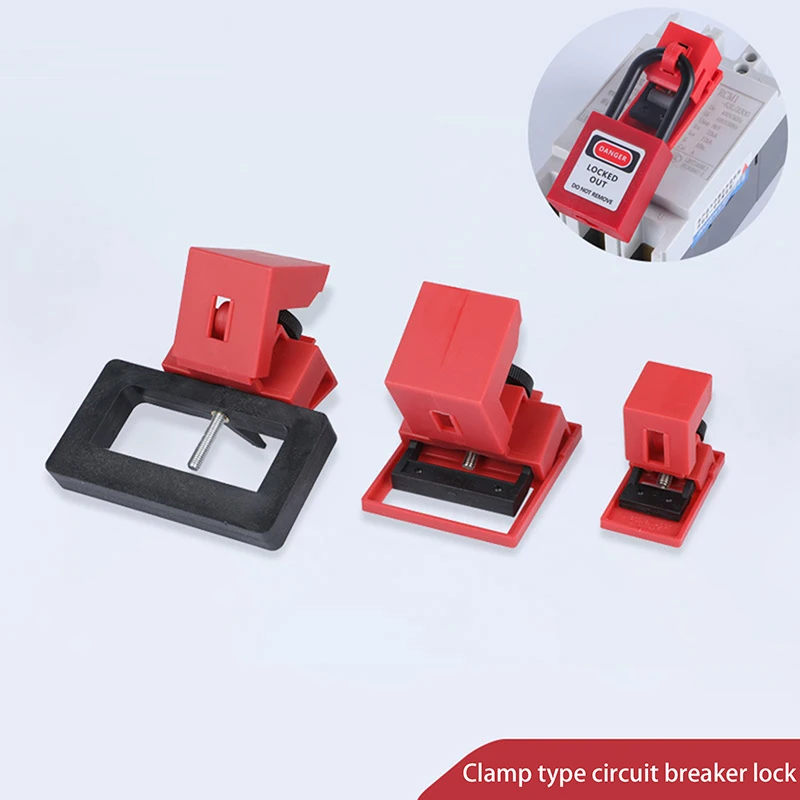 Clamp-on Moulded Case Circuit Breaker Lockout Device Isolation Appliance Electrical Power Blocked LOTO Safety Tagout Lockout