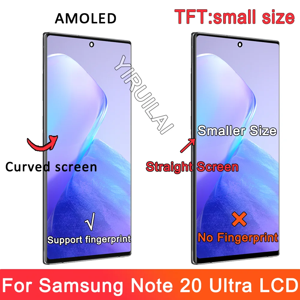 LCD 디스플레이 디지털 터치 스크린 교체, 삼성 노트 20 울트라, N985F, N985F, DS, 노트 20 울트라, 테스트 완료