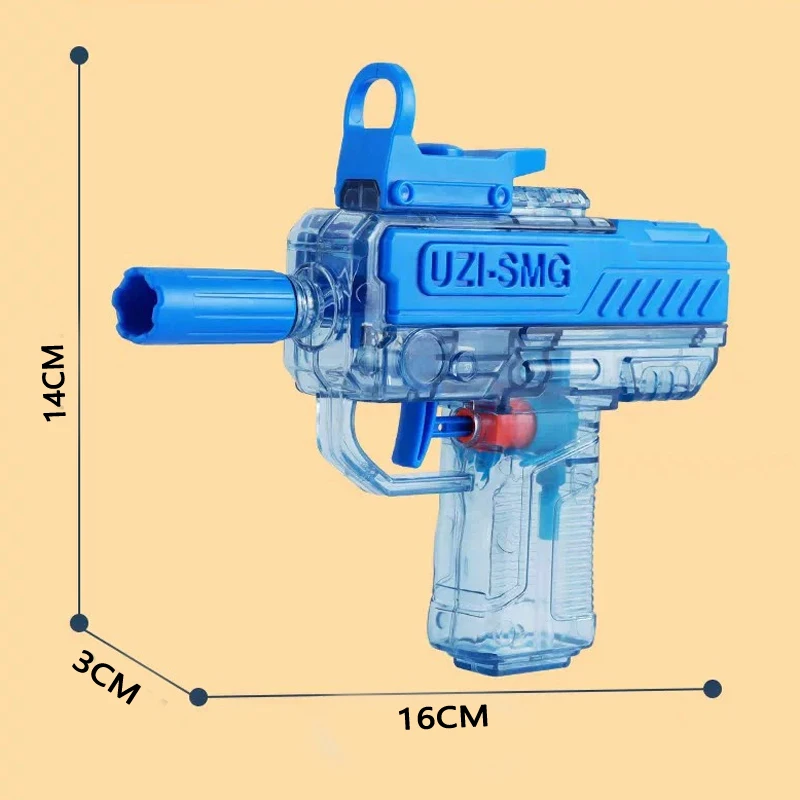 Mini UZI Water Gun Manual Squirt Toy with Detachable Scope Outdoor Pool Beach Water Blaster Toy for Kids Adults Water Fight Gift view 6