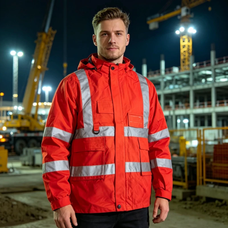 Ropa de trabajo, ropa laboral para hombre, chaqueta delgada con franja reflectante para mujer