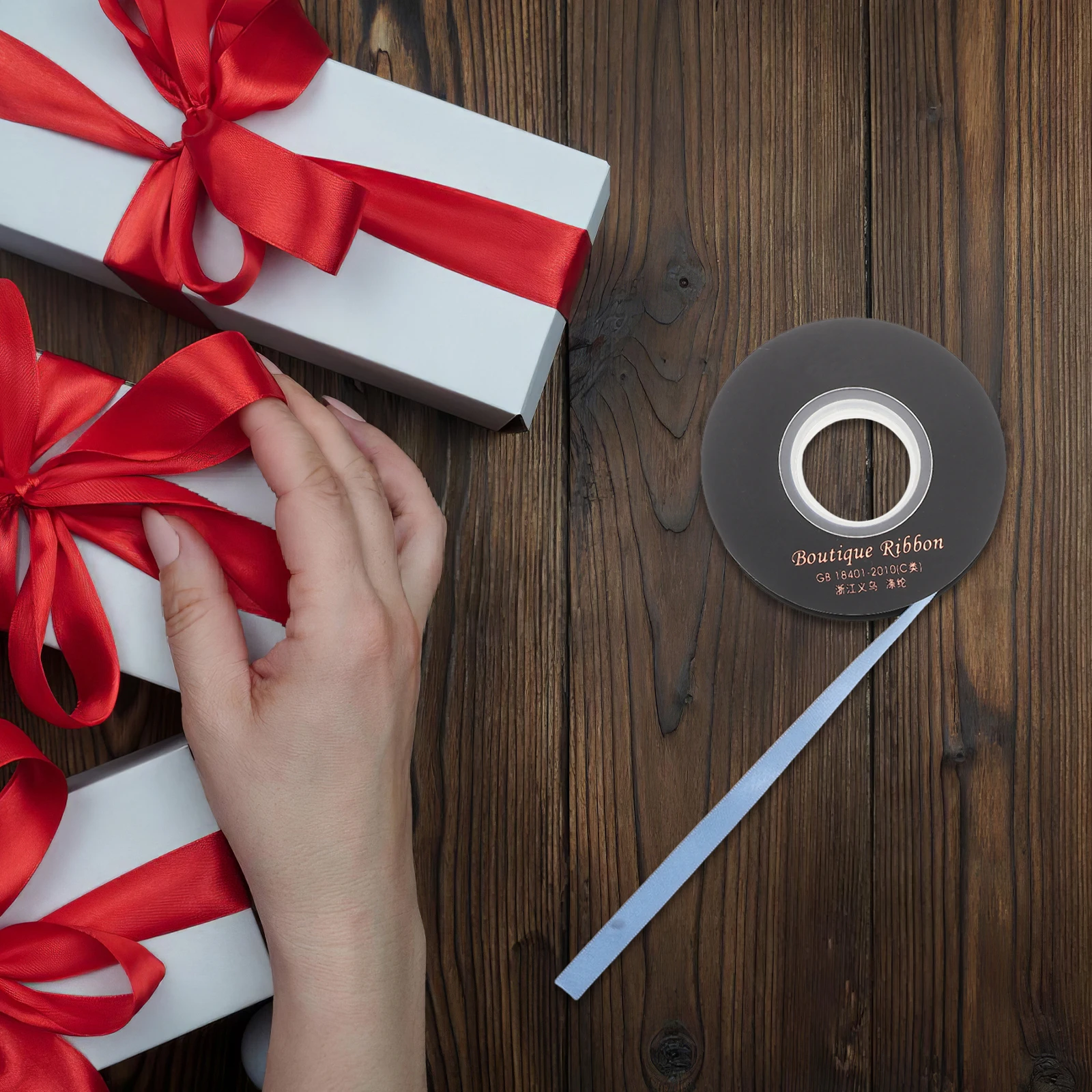 

2pcs 2 Rolls Double-Sided Polyester Elegant Wrapping For Presents Wedding Birthday Holiday Floral Arrangements Diy Craft Making