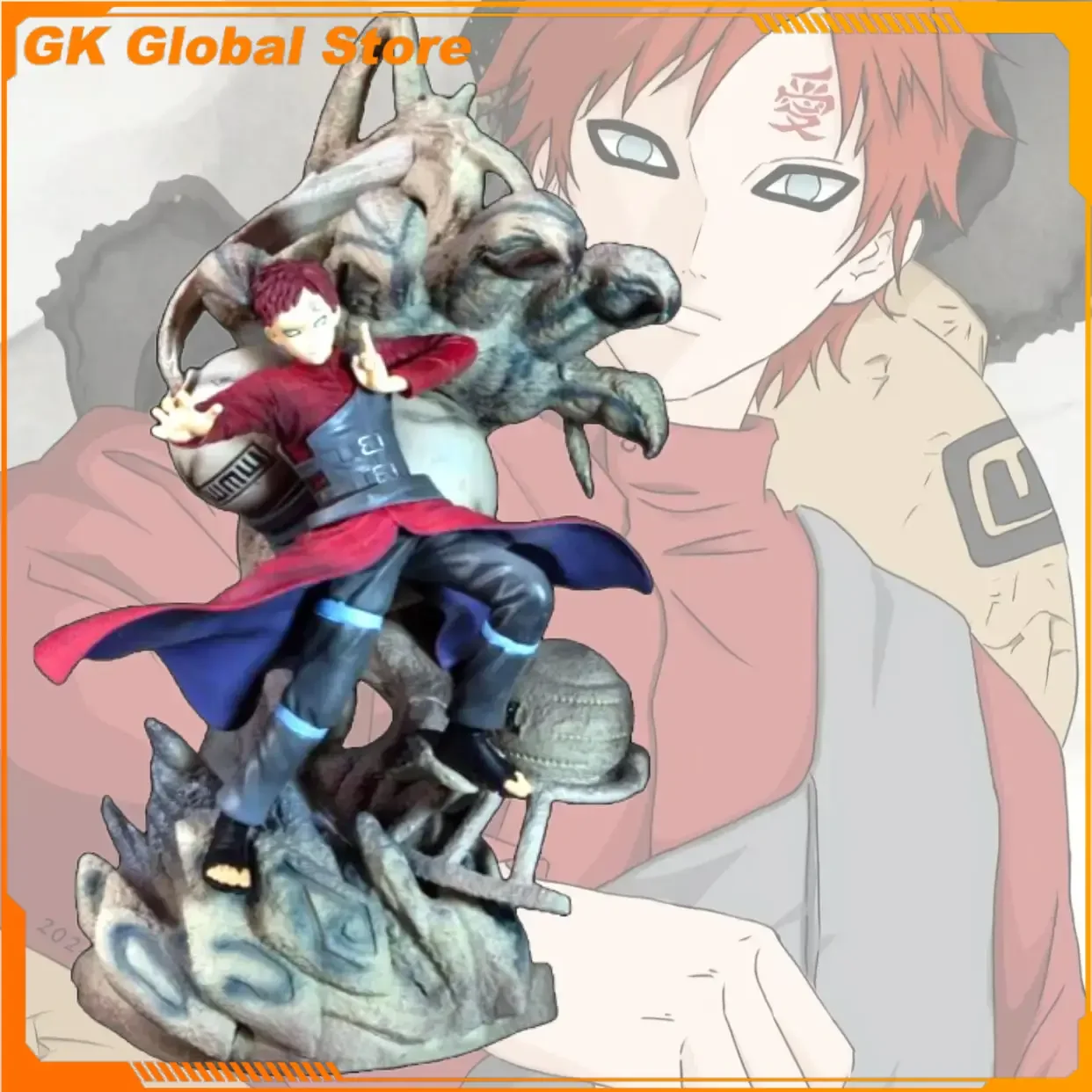 

45cm New NARUTO Anime Figure Gaara Peripheral PVC Model Collect Statue Desktop Decoration Ornaments Kids Birthday Gifts Toys