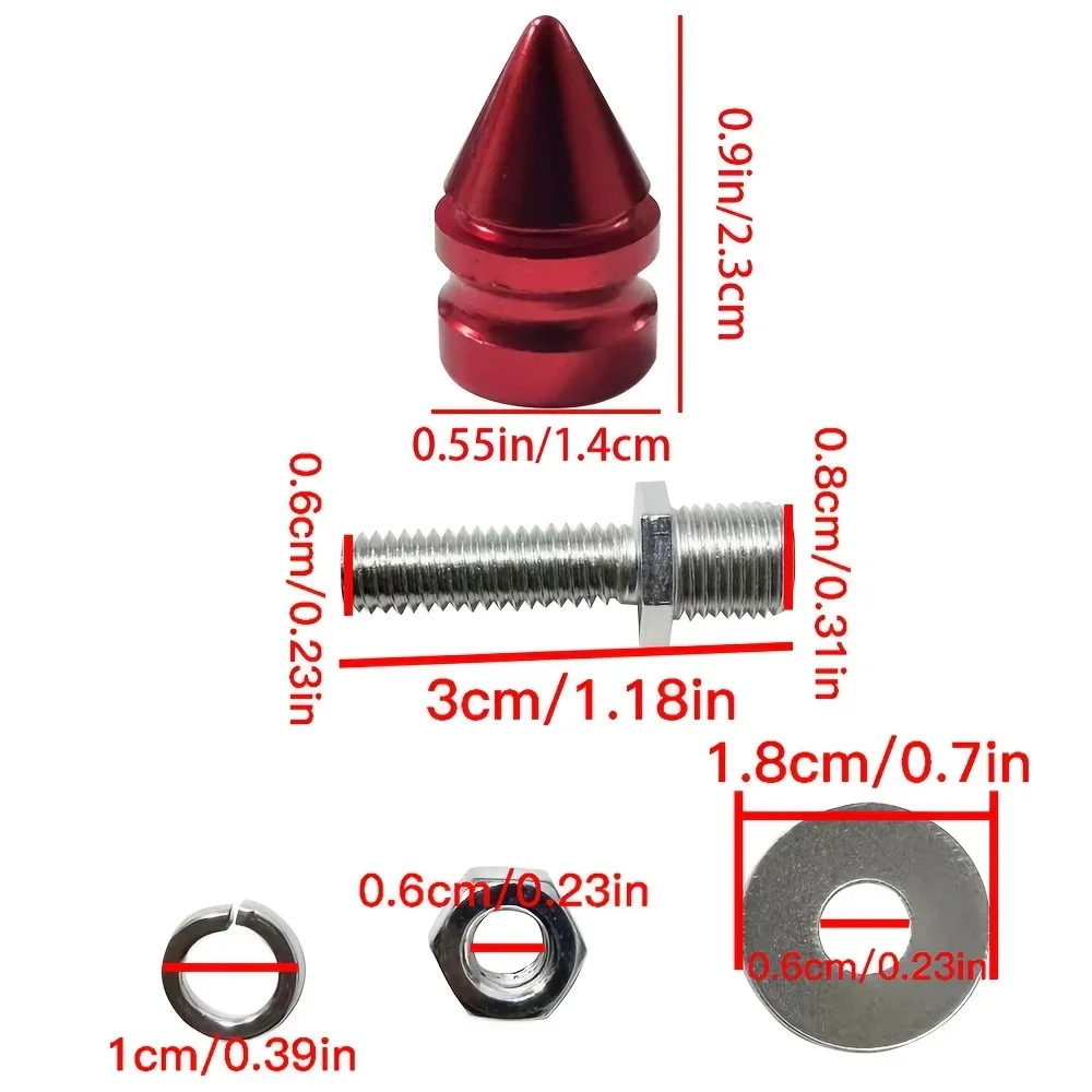 6pcs M6 Threaded Tips Screw Car Modified Fasteners Fender Washer Bumper Engine Screws License Plate Aluminium Alloy Bolts