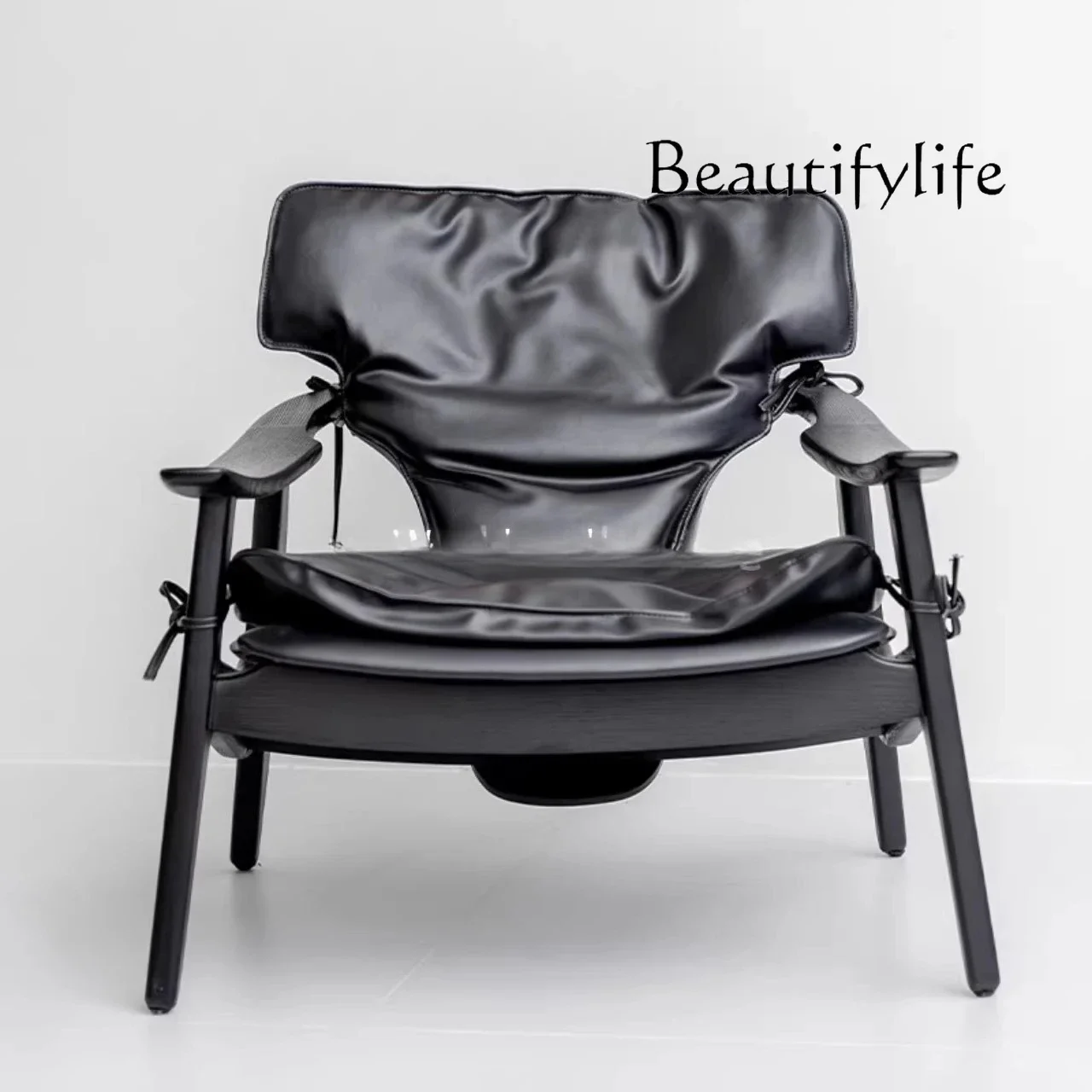 Living Room Retro Single Chair Armrest Back Chair Balcony Deck Chair