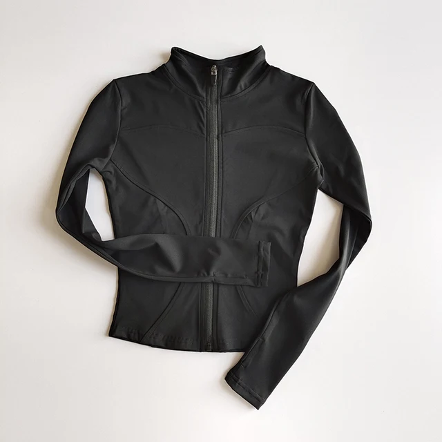 Outdoor Sports Long Sleeved Women Slim Yoga Clothes Quick Dry Zipper Cardigan Stand Up Collar Jacket Running Fitness Jacket Top 5 SKINOFSKIN Women's Slim-Fit Yoga Zip Cardigan – Quick-Dry Outdoor Jacket – view 5