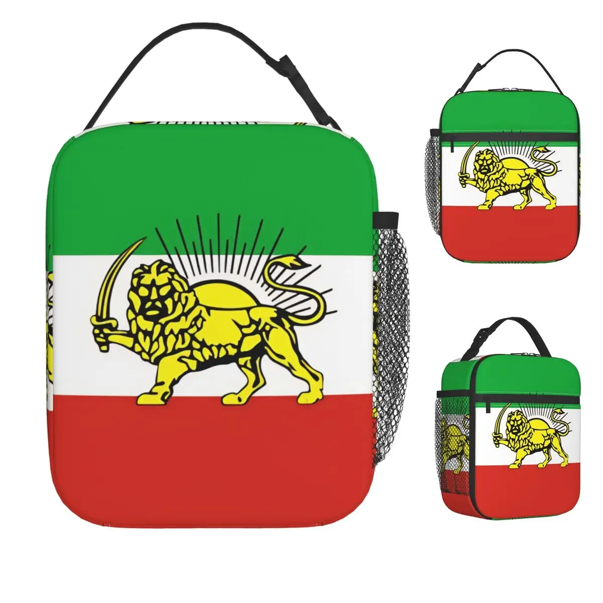 

Сумка для обеда с изображением флага Ирана, портативный ланч-бокс, сумка-холодильник для пикника на открытом воздухе, повседневная водонепроницаемая сумка-тоут для еды